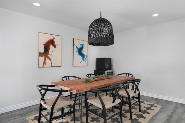 2861 Hillman St, Thousand Oaks, CA 91360 - dining room with dark wood-style flooring and recessed lighting