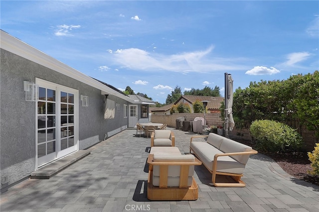 2861 Hillman St, Thousand Oaks, CA 91360 - view of patio / terrace with an outdoor hangout area, outdoor dining space, and french doors
