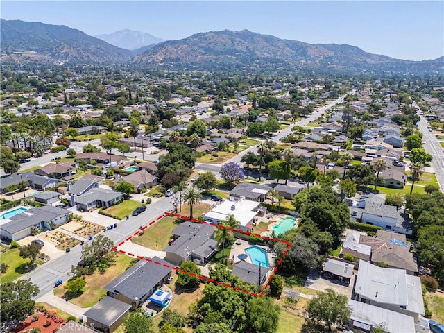 644 E Mountain View Ave, Glendora, CA 91741 - aerial view of residential area with property boundaries highlighted