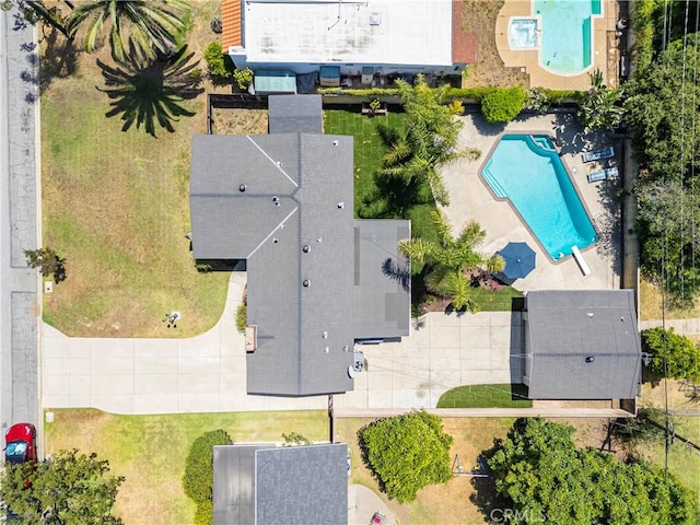 644 E Mountain View Ave, Glendora, CA 91741 - drone / aerial view of a pool area