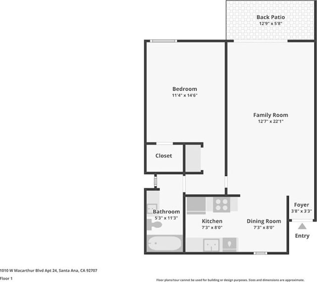 1010 W Macarthur Blvd Unit 24, Santa Ana, CA 92707 - view of room layout