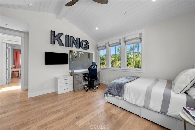 910 28th St, Manhattan Beach, CA 90266 - bedroom featuring light wood finished floors, a desk, ceiling fan, recessed lighting, and wooden ceiling