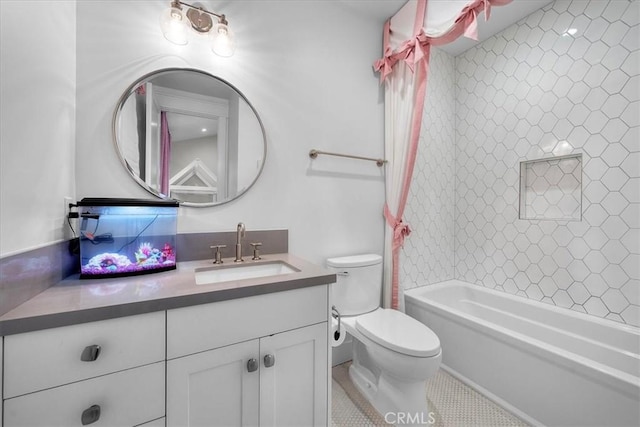 910 28th St, Manhattan Beach, CA 90266 - bathroom with vanity and shower / bath combination with curtain