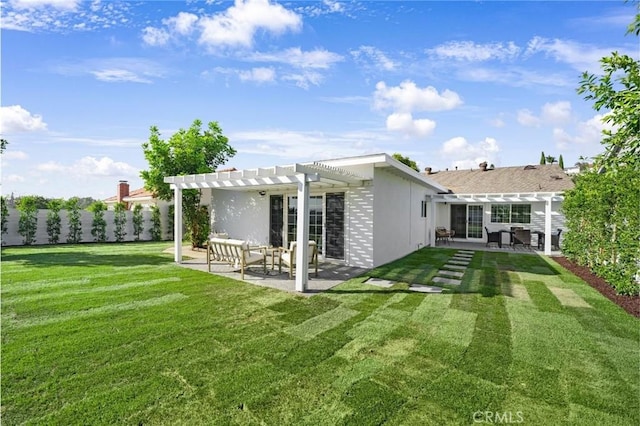 26342 Via Conchita, Mission Viejo, CA 92691 - back of house featuring a pergola, a patio area, and an outdoor hangout area