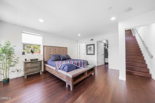 4255 Raynol St, Los Angeles, CA 90032 - bedroom featuring dark wood finished floors and recessed lighting