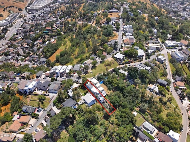 4255 Raynol St, Los Angeles, CA 90032 - aerial view of property and surrounding area featuring nearby suburban area