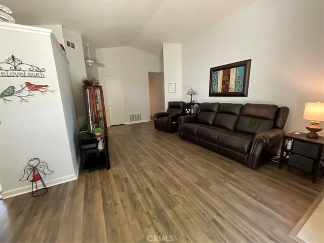 6720 Shaded Wood Pl, Rancho Cucamonga, CA 91701 - living area with wood finished floors and vaulted ceiling
