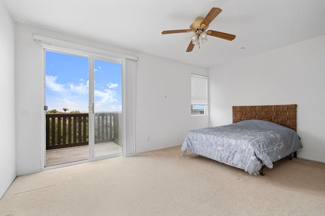 6410 Terraza Portico, Carlsbad, CA 92009 - carpeted bedroom featuring access to outside and ceiling fan