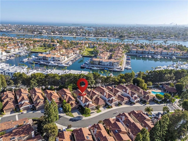 5620 La Paz St, Long Beach, CA 90803 - aerial view of residential area with numerous boat docks and a large body of water