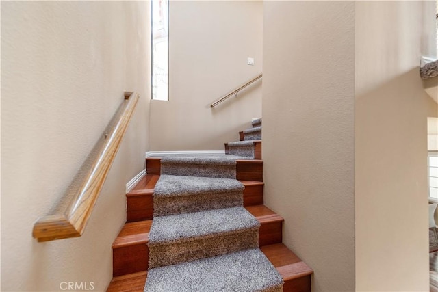 5620 La Paz St, Long Beach, CA 90803 - stairs with wood finished floors and plenty of natural light