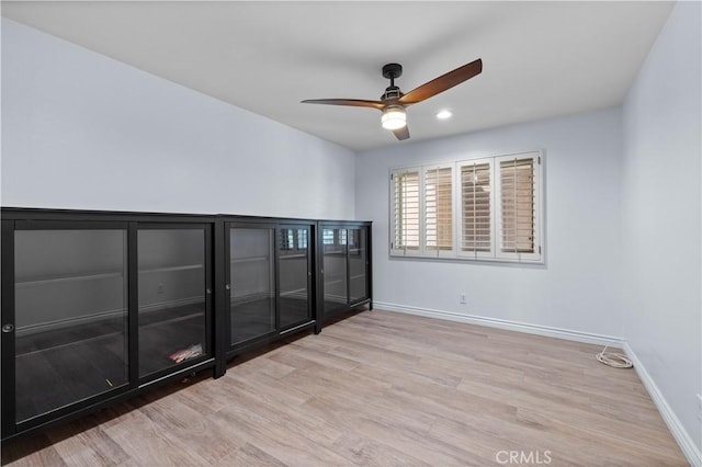 2700 E Panorama Dr Unit 208, Signal Hill, CA 90755 - empty room with a ceiling fan, wood finished floors, and recessed lighting
