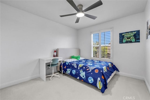 7059 E Monaco, Orange, CA 92867 - carpeted bedroom featuring baseboards and a ceiling fan