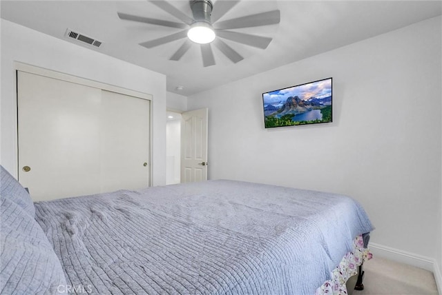 7059 E Monaco, Orange, CA 92867 - carpeted bedroom featuring a closet and ceiling fan