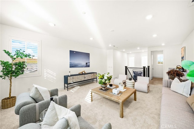 56 Cartwheel, Irvine, CA 92618 - living room featuring recessed lighting and light carpet