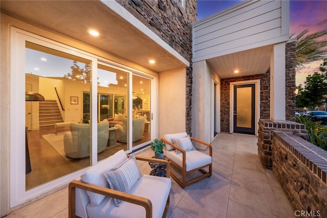 56 Cartwheel, Irvine, CA 92618 - patio terrace at dusk featuring a patio