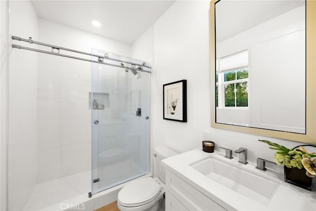 56 Cartwheel, Irvine, CA 92618 - full bath featuring a shower stall, vanity, and recessed lighting