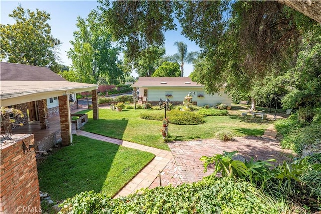 1125 Indian Springs Dr, Glendora, CA 91741 - view of grassy yard featuring a patio