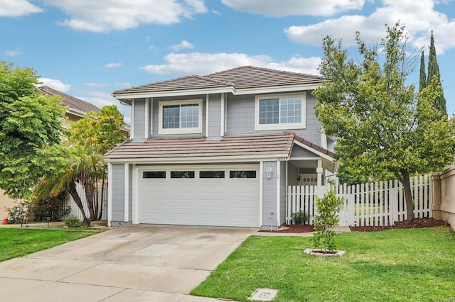 10559 Lansford Ln, San Diego, CA 92126 - traditional-style house with an attached garage, concrete driveway, and a tile roof