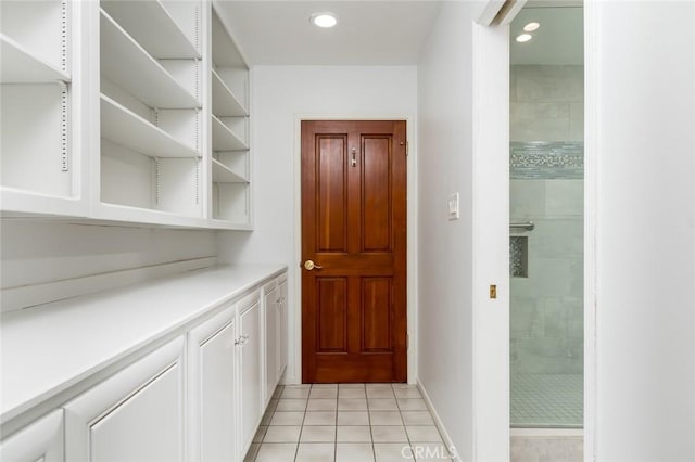 1835 Las Flores Dr, Glendale, CA 91207 - hall with light tile patterned flooring and recessed lighting
