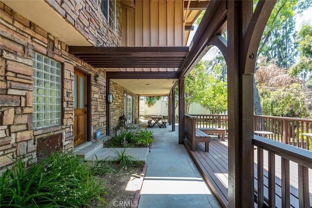 1835 Las Flores Dr, Glendale, CA 91207 - view of patio featuring a deck