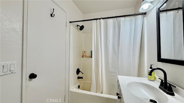 681 N Lark Ellen Ave, Covina, CA 91722 - bathroom with shower / bathtub combination with curtain and vanity