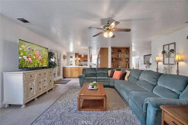 18032 Ohna Rd, Apple Valley, CA 92307 - living area with a ceiling fan and baseboards