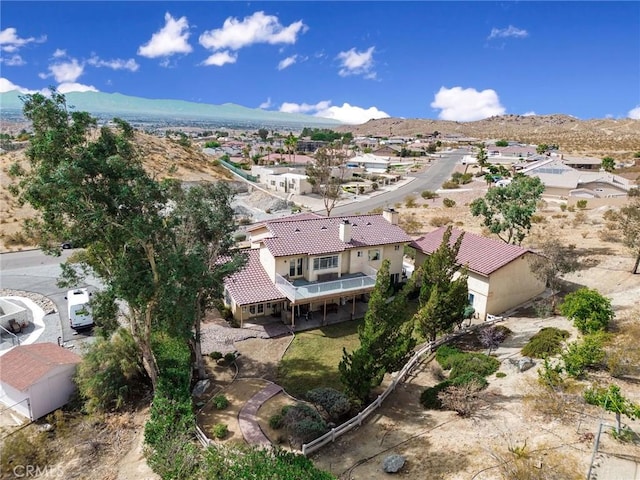 18032 Ohna Rd, Apple Valley, CA 92307 - aerial view of property and surrounding area with a mountainous background