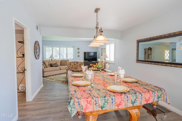 1584 Prima Ct, Camarillo, CA 93010 - dining area featuring baseboards and wood finished floors
