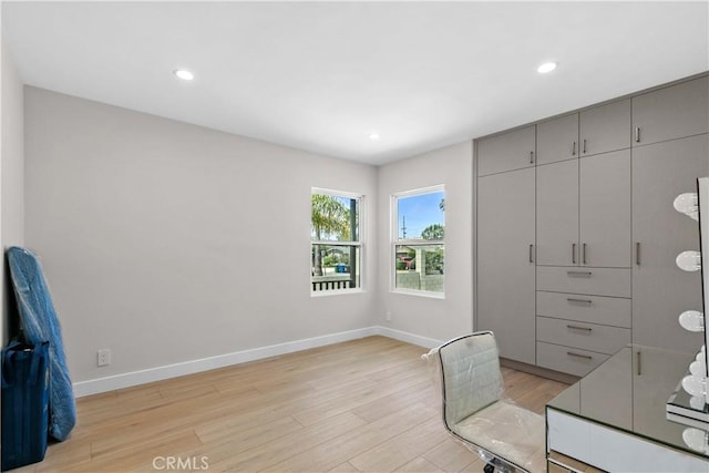 6832 Cantaloupe Ave, Van Nuys, CA 91405 - office with light wood-style floors and recessed lighting