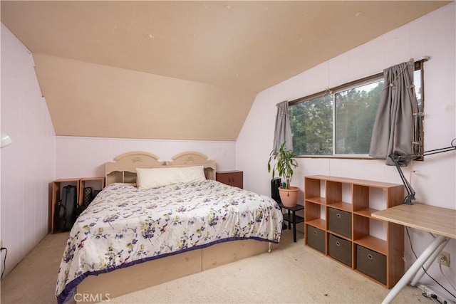 27786 Matterhorn Dr, Lake Arrowhead, CA 92352 - bedroom featuring carpet floors and vaulted ceiling