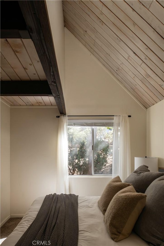 832 Rhine Rd, Lake Arrowhead, CA 92352 - carpeted bedroom with wood ceiling