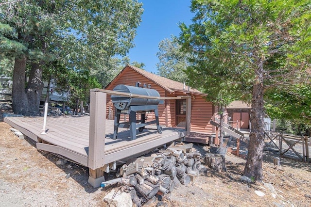 1211 Bridal Path, Rimforest, CA 92378 - view of wooden deck