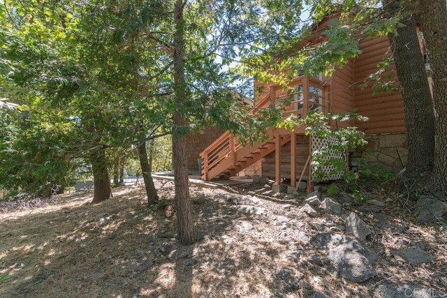 1211 Bridal Path, Rimforest, CA 92378 - view of yard with stairs