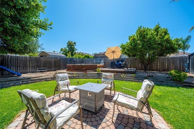 109 W Chestnut St, Nipomo, CA 93444 - fenced backyard with a patio
