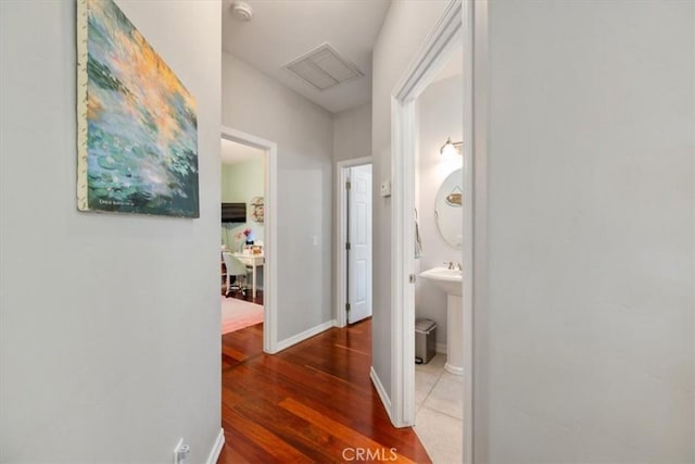 109 W Chestnut St, Nipomo, CA 93444 - hall with wood finished floors and baseboards