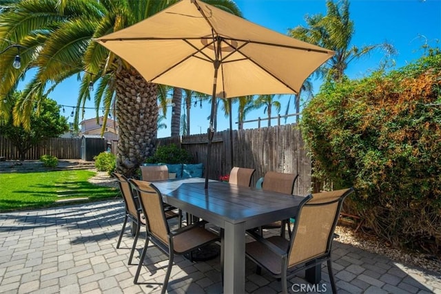 109 W Chestnut St, Nipomo, CA 93444 - fenced backyard featuring outdoor dining area and a patio