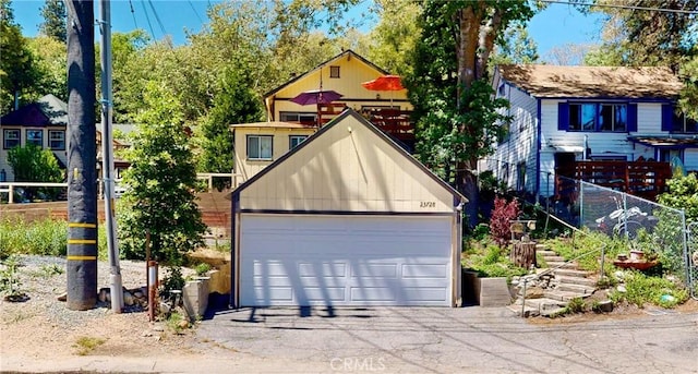23728 Manzanita Dr, Crestline, CA 92325 - view of front facade featuring a detached garage