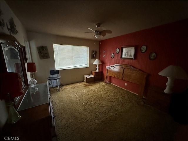 2073 Sandalwood Dr, Santa Maria, CA 93455 - carpeted bedroom featuring a ceiling fan