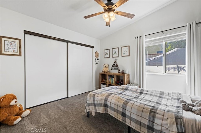 27724 Crookshank Dr, Saugus, CA 91350 - bedroom featuring carpet, a closet, and a ceiling fan