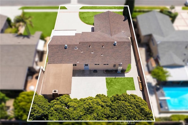14537 Rath St, La Puente, CA 91744 - aerial view of property and surrounding area featuring property boundaries highlighted