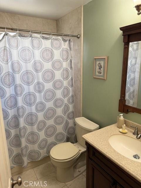 1640 Valencia Ave, Placentia, CA 92870 - full bath with vanity, tile patterned flooring, and a shower with curtain
