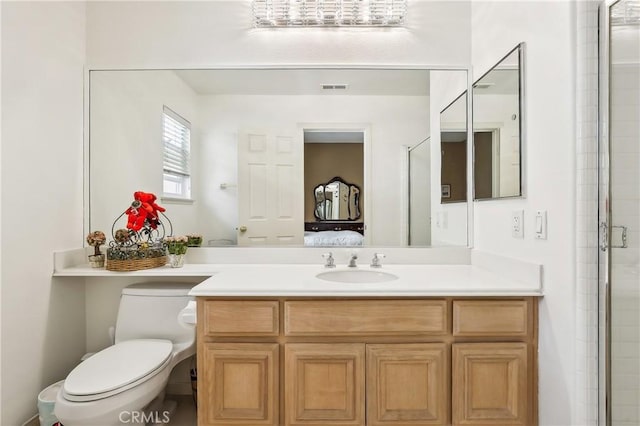 26942 Willow Tree Ln, Laguna Hills, CA 92653 - full bathroom with vanity, connected bathroom, and a shower with shower door
