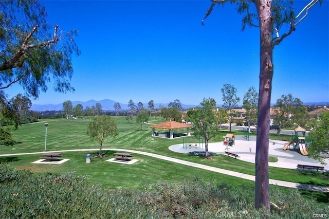 26942 Willow Tree Ln, Laguna Hills, CA 92653 - view of home's community featuring a gazebo, a mountain view, and a lawn