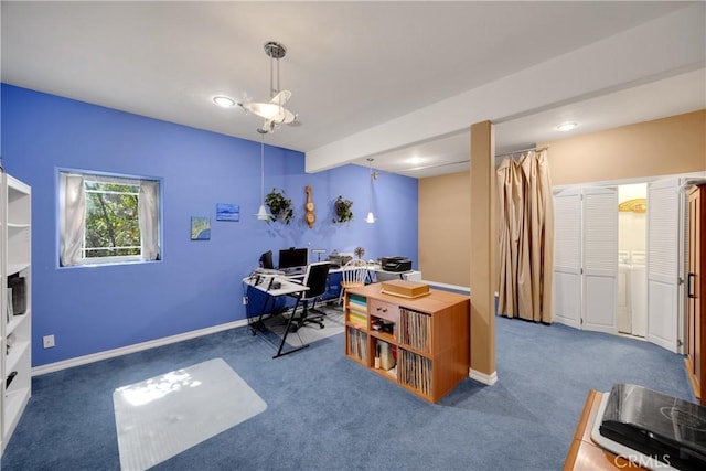 4766 Egret Ln, Paso Robles, CA 93446 - carpeted home office with baseboards