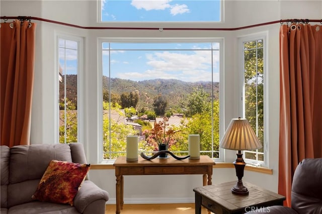 4766 Egret Ln, Paso Robles, CA 93446 - sitting room featuring a mountain view and wood finished floors