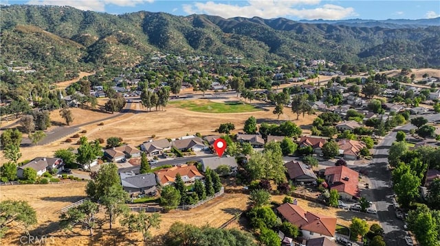 4766 Egret Ln, Paso Robles, CA 93446 - aerial overview of property's location featuring a mountain backdrop and nearby suburban area