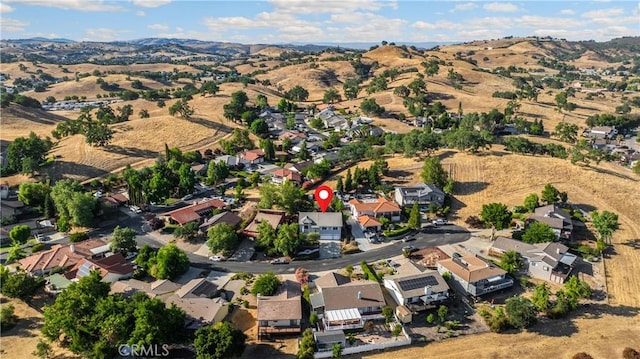 4766 Egret Ln, Paso Robles, CA 93446 - aerial view of property and surrounding area with a mountainous background and nearby suburban area