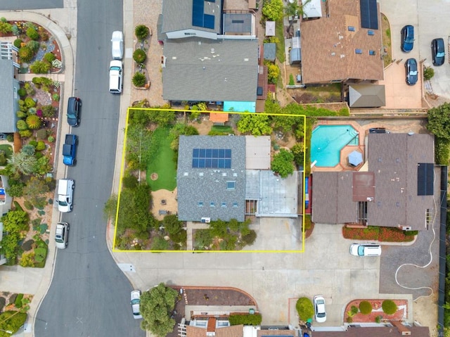5550 La Cuenta Dr, San Diego, CA 92124 - aerial view of property's location featuring property boundaries highlighted