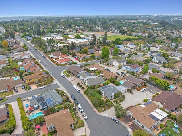5550 La Cuenta Dr, San Diego, CA 92124 - aerial overview of property's location with nearby suburban area and a pool area
