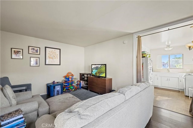 418 E Harvard Rd Unit D, Burbank, CA 91501 - living area featuring wood finished floors